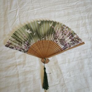 Flower Fan Bamboo Frame Bag Fan Chinese Style Fan Folding Fan Bridesmaid